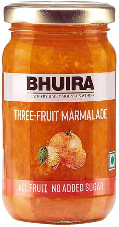 Bhuira Black Grape Apricot Jam Strawberry & Rosemary Three Fruit Marmalade|240g Pack Of 4