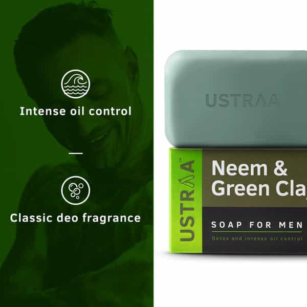 Ustraa Soap - Neem & Green Clay - 100 Gm (Pack Of 8)