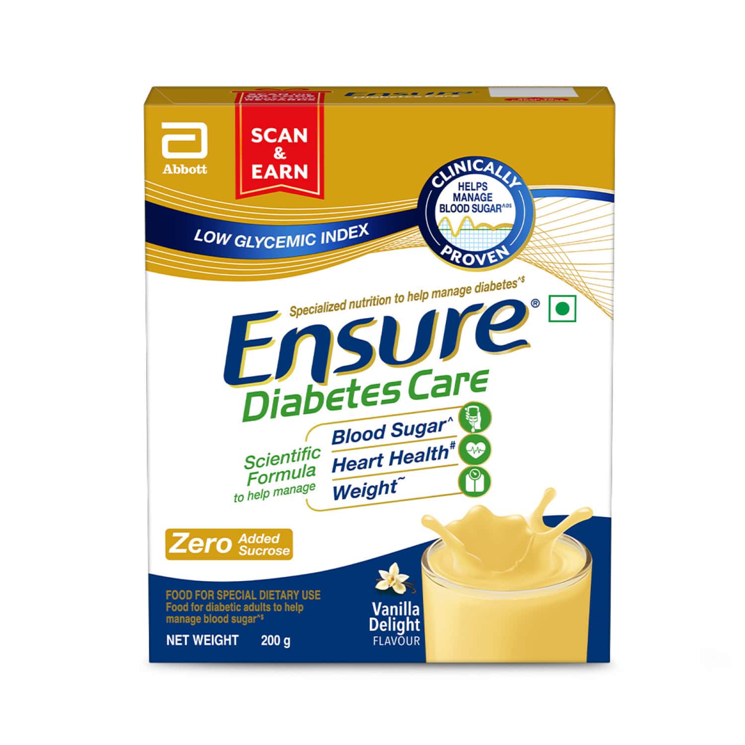 Ensure Diabetes Care Nutrition Drink Vanilla Delight Flavour Box 200 Gm