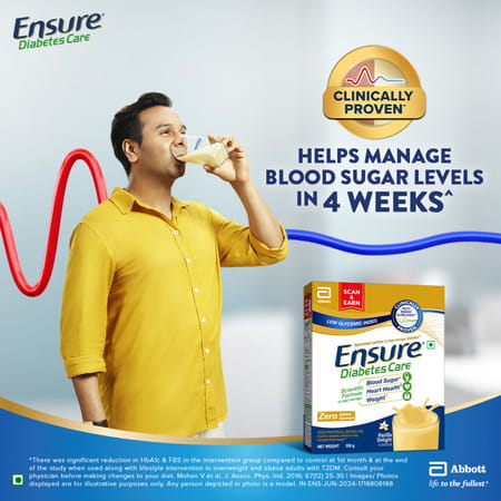 Ensure Diabetes Care Nutrition Drink Vanilla Delight Flavour Box 200 Gm