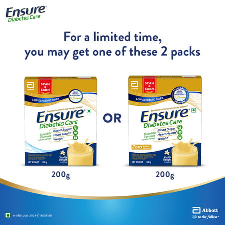 Ensure Diabetes Care Nutrition Drink Vanilla Delight Flavour Box 200 Gm