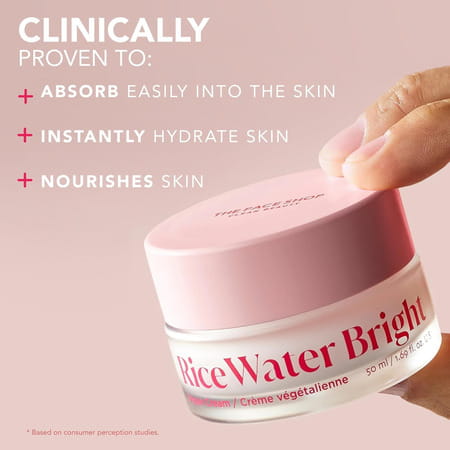 The Face Shop Rice Water Cream | Niacinamide & Ha | Brightens /Fades Blemishes & Acne Marks - 50ml
