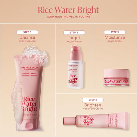 The Face Shop Rice Water Cream | Niacinamide & Ha | Brightens /Fades Blemishes & Acne Marks - 50ml