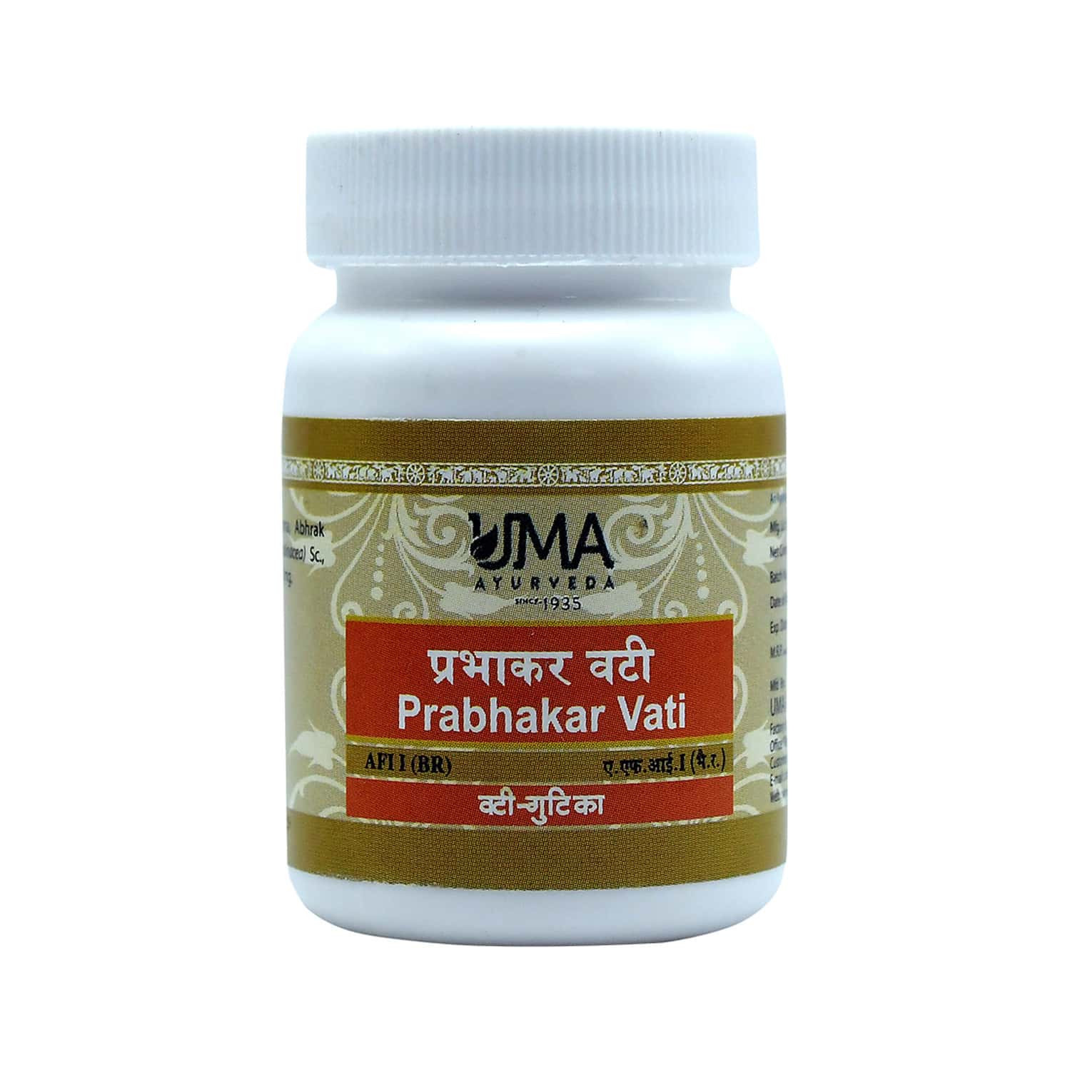 Uma Ayurveda Prabhakar Vati Ayurvedic Tablets 80 Tab