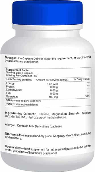 Healthvit Quercetin 100Mg Natural Bioflavonoid -60 Capsules