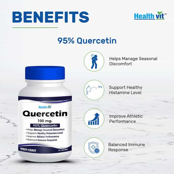 Healthvit Quercetin 100Mg Natural Bioflavonoid -60 Capsules