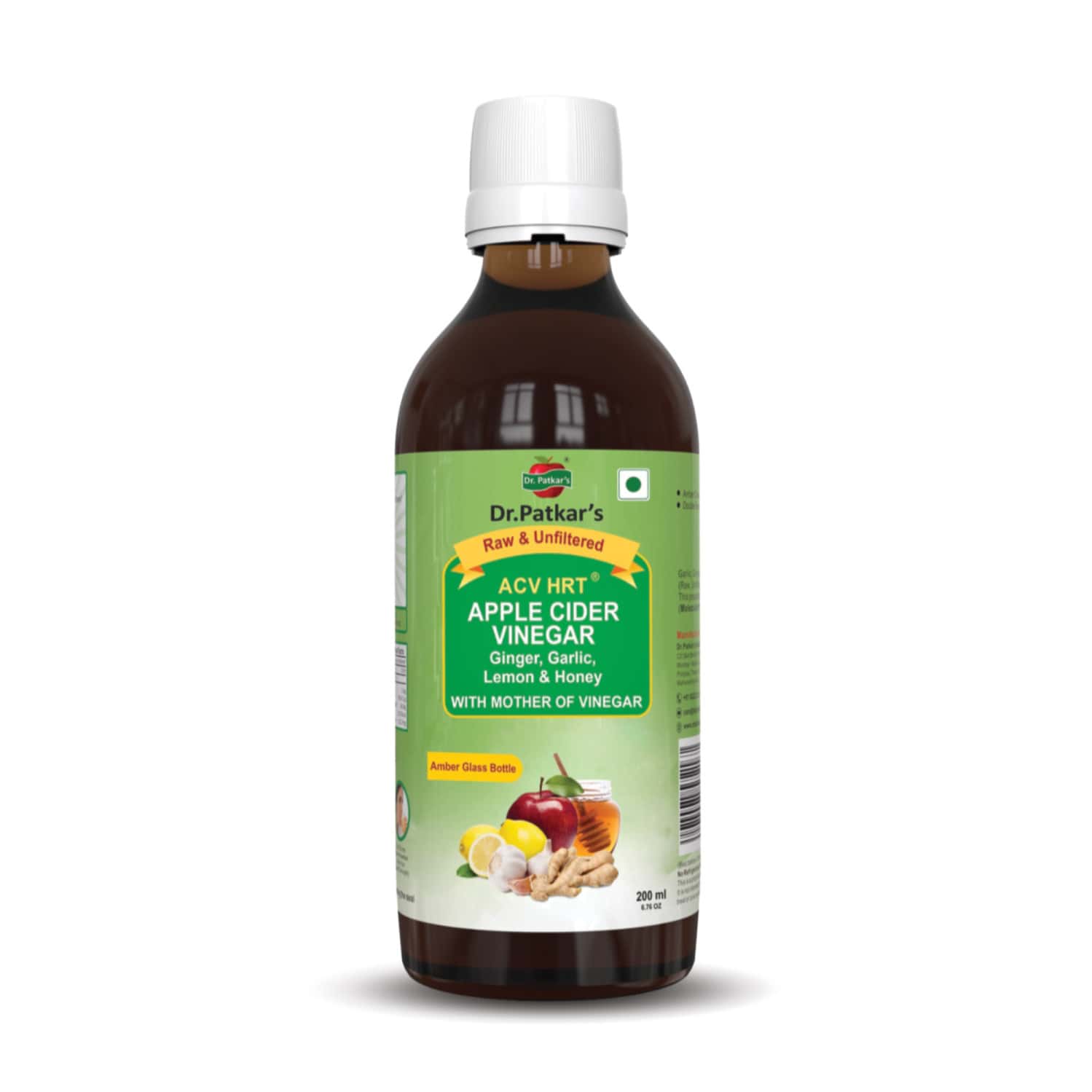 Dr. Patkar's Apple Cider Vinegar With Ginger | Garlic | Lemon & Honey 200 Ml