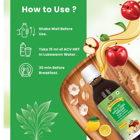 Dr. Patkar'S Apple Cider Vinegar With Ginger | Garlic | Lemon & Honey 200 Ml