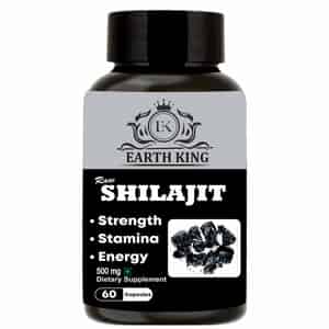 Earth King Raw Shilajit / Shilajeet Extract Capsule - 60 Capsules