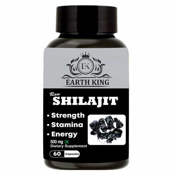 Earth King Raw Shilajit / Shilajeet Extract Capsule - 60 Capsules