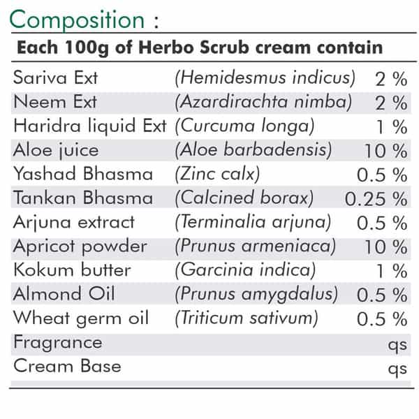 Al-Ayurvedic Life Herbo Scrub Cream - 50G Pack Of 4