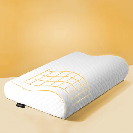 Betterhood White Memory Foam Ergonomic Dual Height Cervical Sleep Pillow (Large)