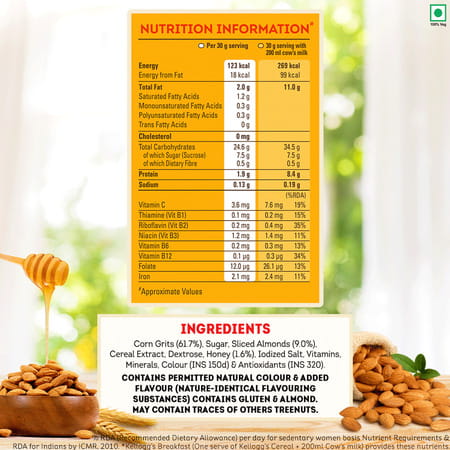 Kellogg'S Almond Corn Flakes 300g Box
