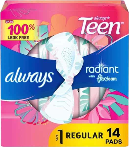 Always Totally Teen Always Radiant Infinity Pads| 14 Count