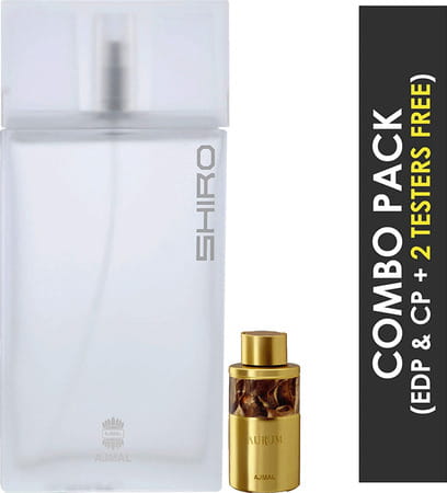 Ajmal Shiro Eau De Parfum 90ml Perfume For Men And Aurum Cp Oil Alcohol-Free Attar 10ml For Women