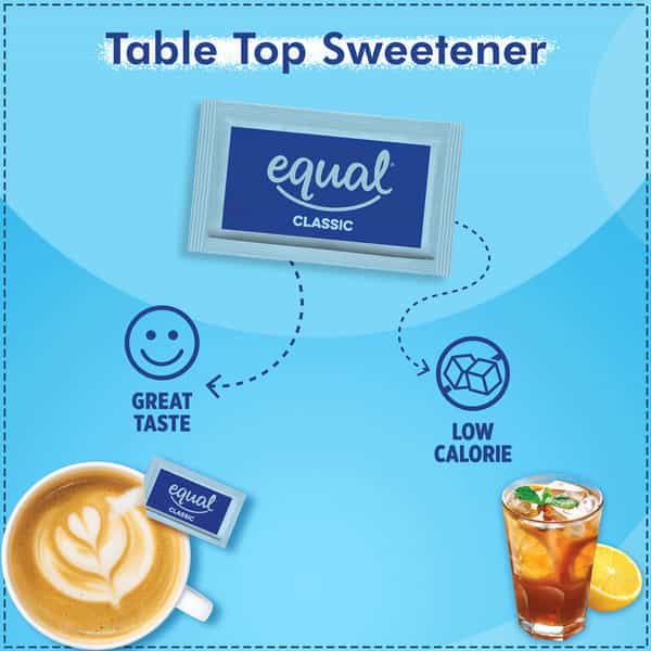 Equal Classic Zero Calorie Sweetener Sugar Free Calorie Control 50 Sachets Pack Of 6