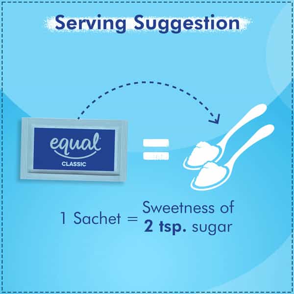 Equal Classic Zero Calorie Sweetener Sugar Free Calorie Control 50 Sachets Pack Of 6