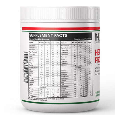 Inlife Hepstan Liver Care Support Protein Powder Supplement Whey Protein Bcaas - 300grams (Vanilla)