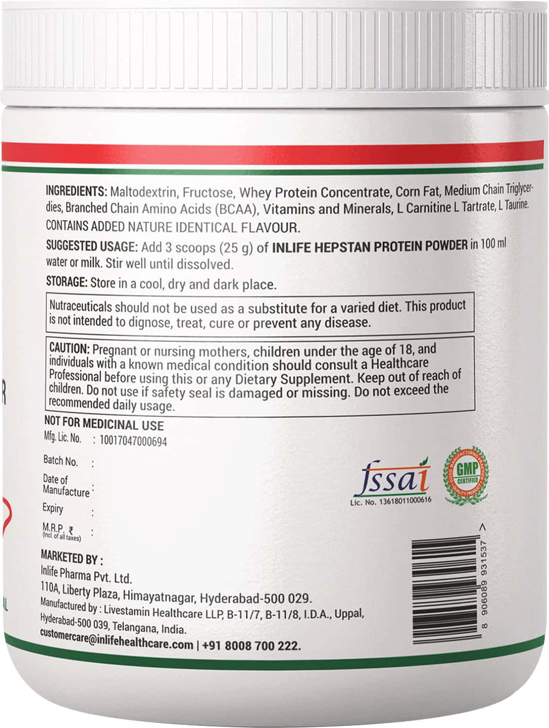 Buy INLIFE HEPSTAN LIVER CARE SUPPORT PROTEIN POWDER SUPPLEMENT WHEY