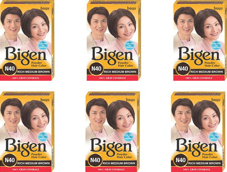 Bigen Powder Hair Color Medium Brown N40 (6g Pack Of 6)