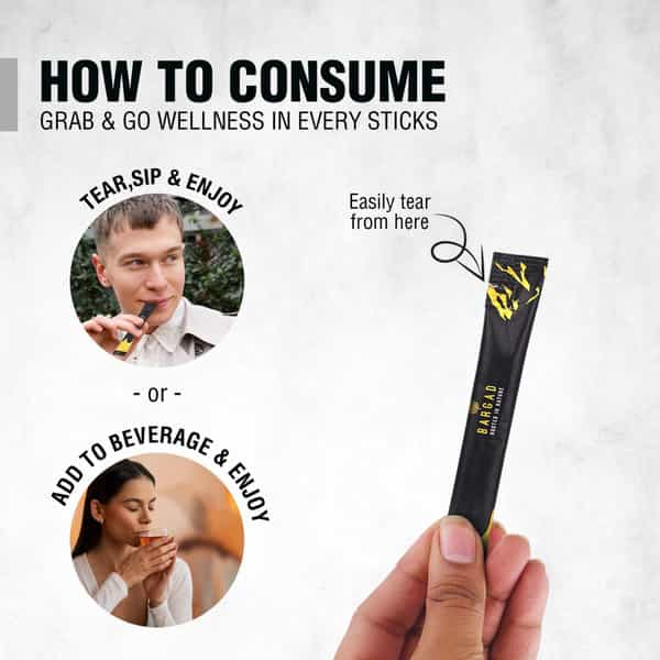 Bargad Himalayan Shilajit Honey Sticks (Dark Chocolate Flavor) - 30 Sticks