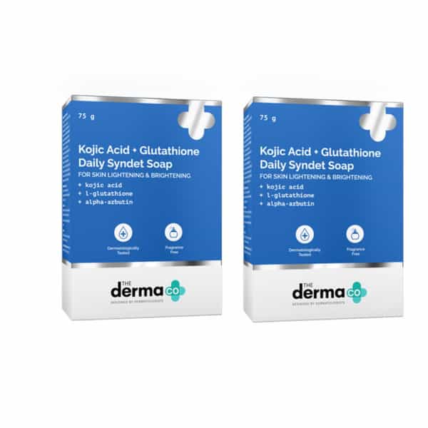 The Derma Co Kojic Acid + Gluthione Daily Syndet Soap 75 Gram (Pack Of 2)