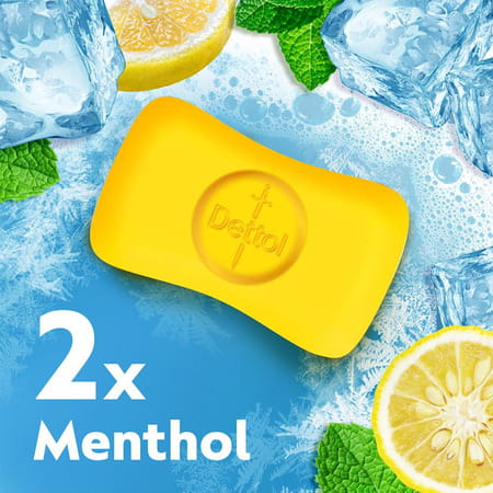 Dettol Lime Fresh Bathing Soap Bar With 12hr Freshness (400gm) | 100gm (Pack Of 4)