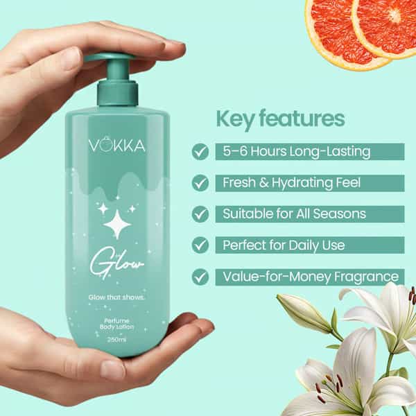Vokka Glow Perfume Body Lotion 250Ml | Bright Fruity Floral Fragrance