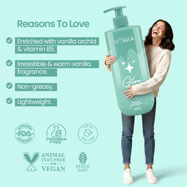 Vokka Glow Perfume Body Lotion 250Ml | Bright Fruity Floral Fragrance