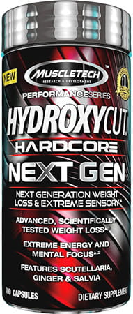 Muscletech Ginger And Salvia Performance Series Hydroxycut Hardcore Next Gen - 100 Capsules