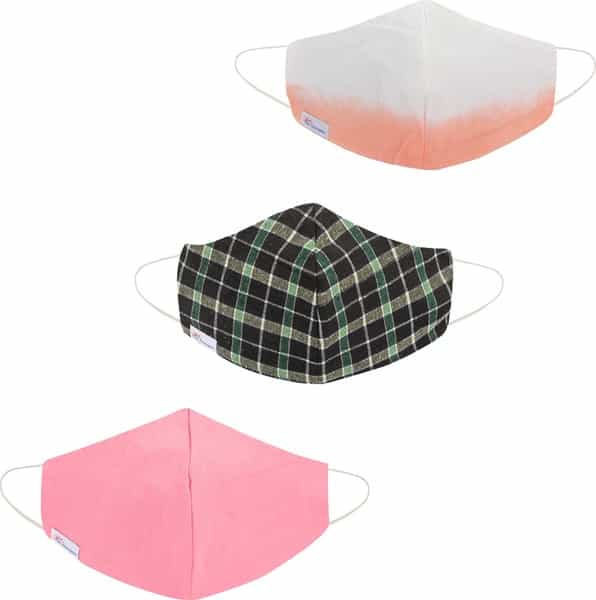 Dr. Morepen Protect 3 Ply Cotton Mask Washable For Women & Men Pack Of 3 Pcs Reusable Face Mask