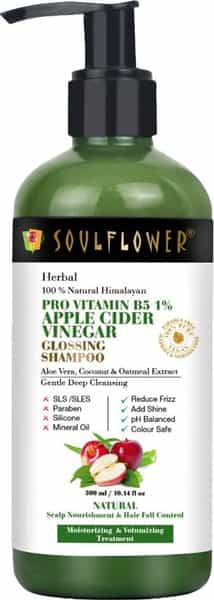 Soulflower Herbal 100% Natural Himalayan Pro Apple Cider Vinegar Glossing Shampoo- 300Ml