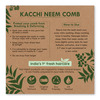 Nat Habit Kacchi Neem Wooden Shampoo Comb For Detangling - Soaked In 17 Herbs & Oils - L