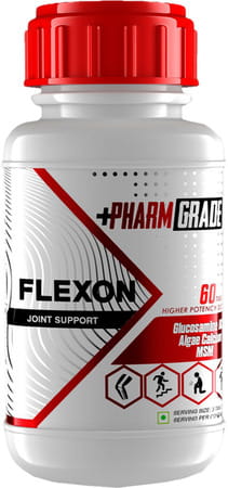 Pharmgrade Flexon Joint Support Supplement With Glucosamine Hcl Calcium - 60 Tablets