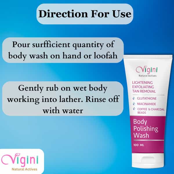 Vigini Skin Lightening Whitening Glutathione Tan Remover Body Wash & Pigmentation Removal Face Cream