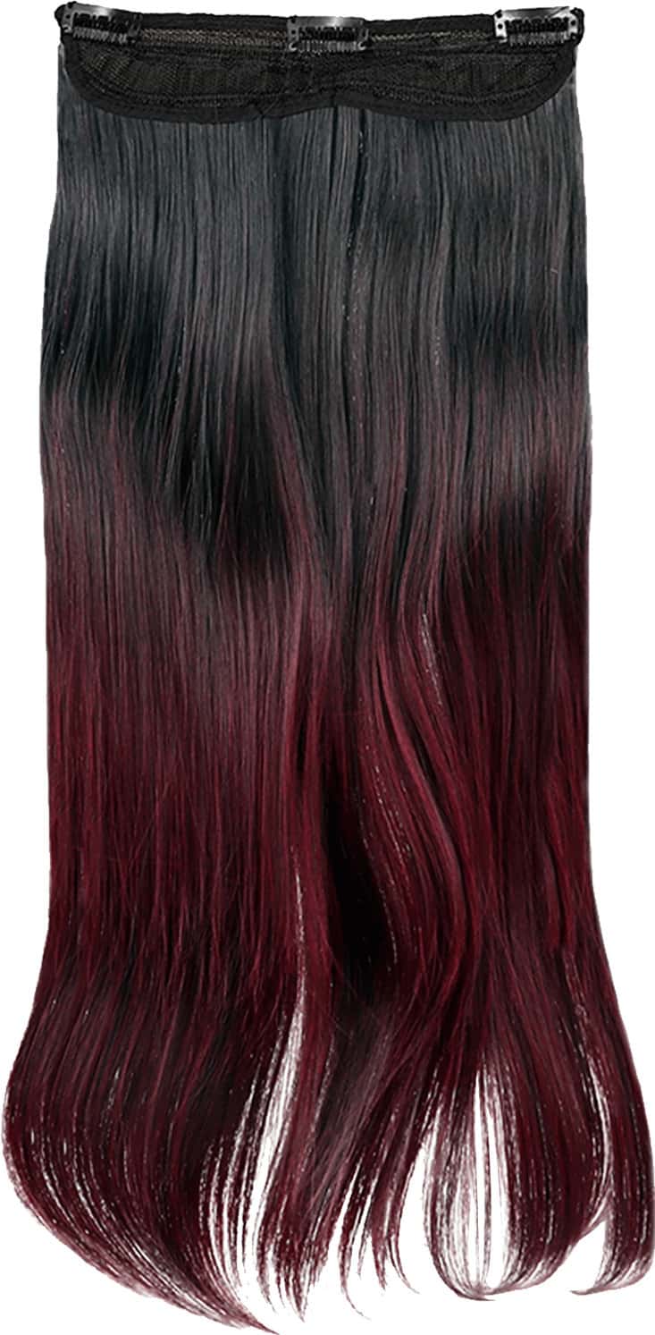 Streak Street Red Wine Burgundy Ombre Hair Extensions
