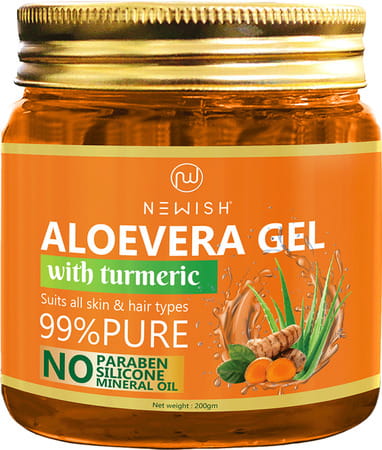 Newish Aloevera Gel Moisturizer For Face Enriched With Turmeric For Face & Skin 200gm