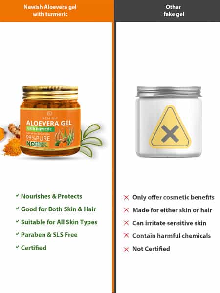 Newish Aloevera Gel Moisturizer For Face Enriched With Turmeric For Face & Skin 200Gm