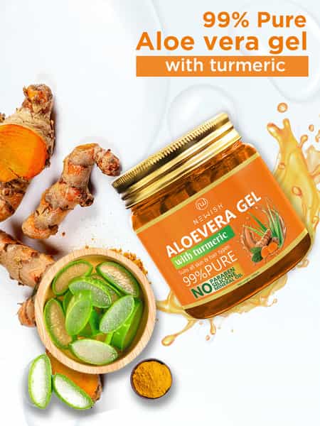 Newish Aloevera Gel Moisturizer For Face Enriched With Turmeric For Face & Skin 200Gm