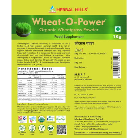 Herbal Hills Wheatgrass 1 Kg Powder Value Pack