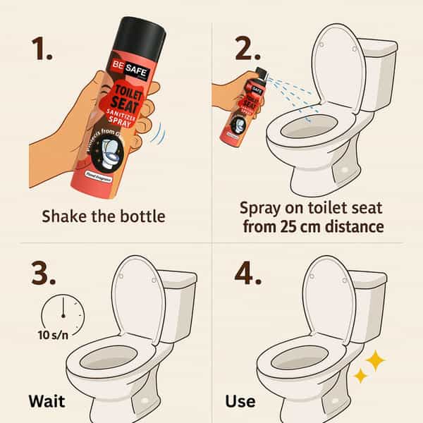 Besafe Forever Toilet Seat Sanitizer Spray | Floral Fragrance 100Ml