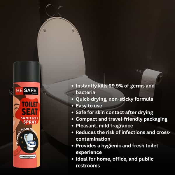 Besafe Forever Toilet Seat Sanitizer Spray | Floral Fragrance 100Ml