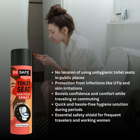 Besafe Forever Toilet Seat Sanitizer Spray | Floral Fragrance 100ml