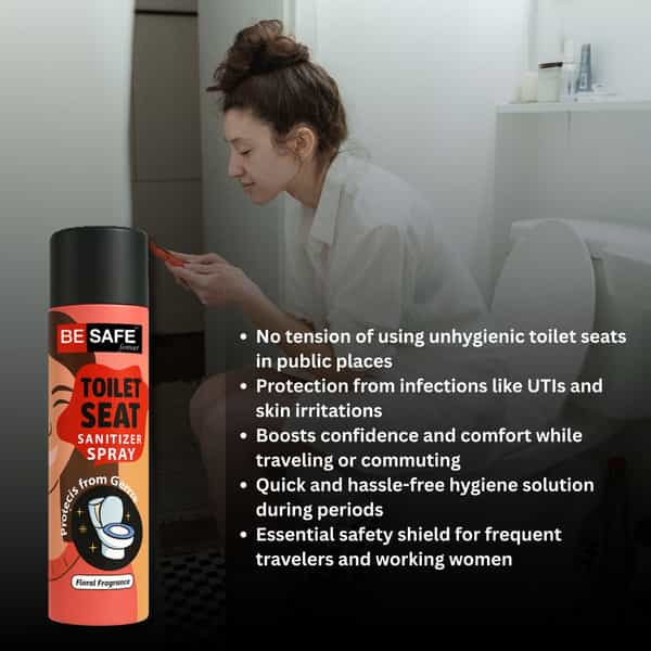 Besafe Forever Toilet Seat Sanitizer Spray | Floral Fragrance 100Ml