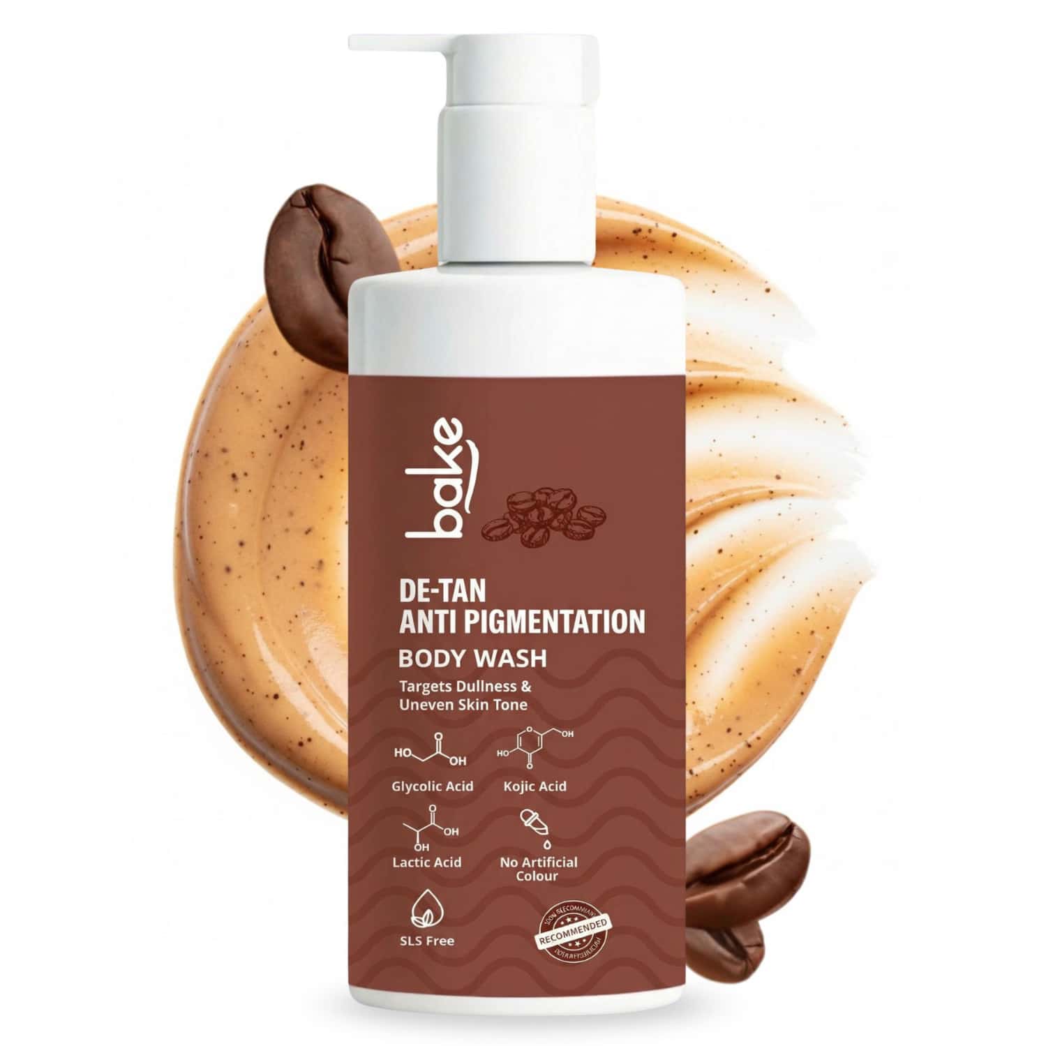 Bake De-tan Coffee Body Wash With Kojic | Glycolic & Lactic For Pigmentation (300ml)
