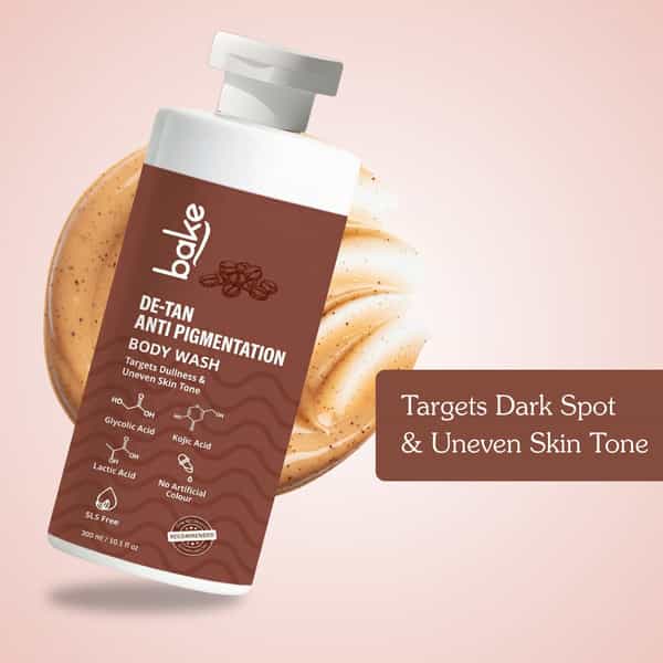 Bake De-Tan Coffee Body Wash With Kojic | Glycolic & Lactic For Pigmentation (300Ml)
