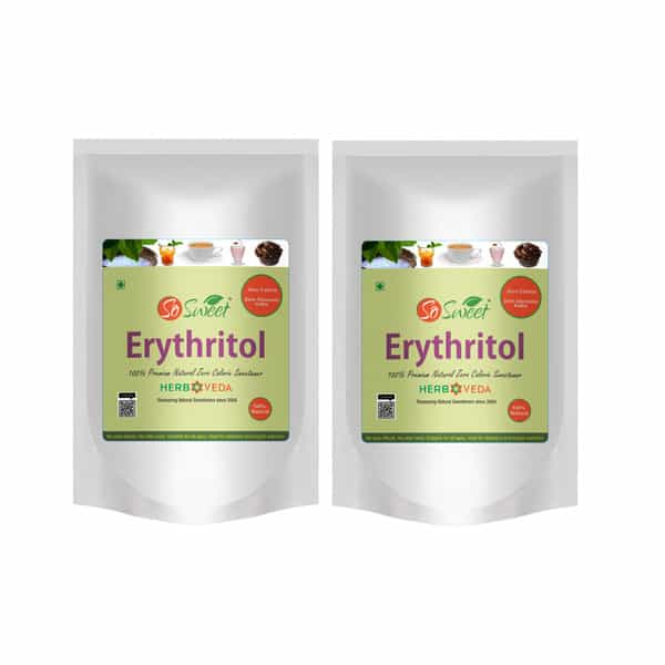 So Sweet Erythritol Powder 250Gm Natural Sweetener Sugar Free (Pack Of 2)