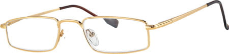 Klar Eye Full Rim Rectangle Reading Glasses Men And Women Powers +0.75 To +3.50+2.0 Power Gold