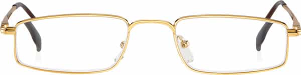 Klar Eye Full Rim Rectangle Reading Glasses Men And Women Powers +0.75 To +3.50+2.0 Power Gold