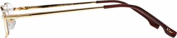 Klar Eye Full Rim Rectangle Reading Glasses Men And Women Powers +0.75 To +3.50+2.0 Power Gold